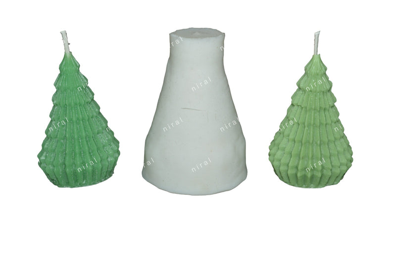 Pine Luminary Christmas Tree Silicone Candle Mould HCM22411, Niral Industries