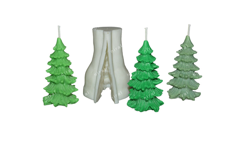 Seasonal Spruce Christmas Tree Silicone Candle Mould HCM22412, Niral Industries