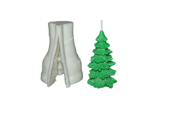 Seasonal Spruce Christmas Tree Silicone Candle Mould HCM22412, Niral Industries