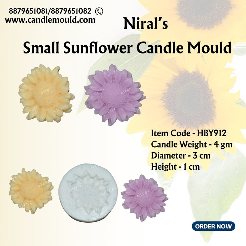 Sunflower Silicone Mould HBY912, Niral Industries.