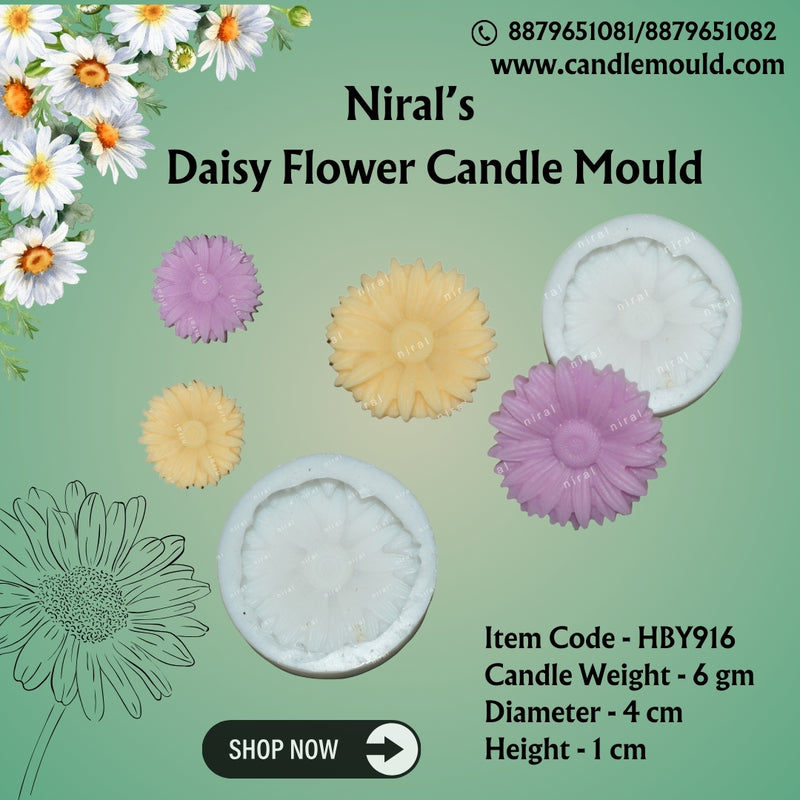 Daisy Flower Silicone Mould HBY916, Niral Industries.