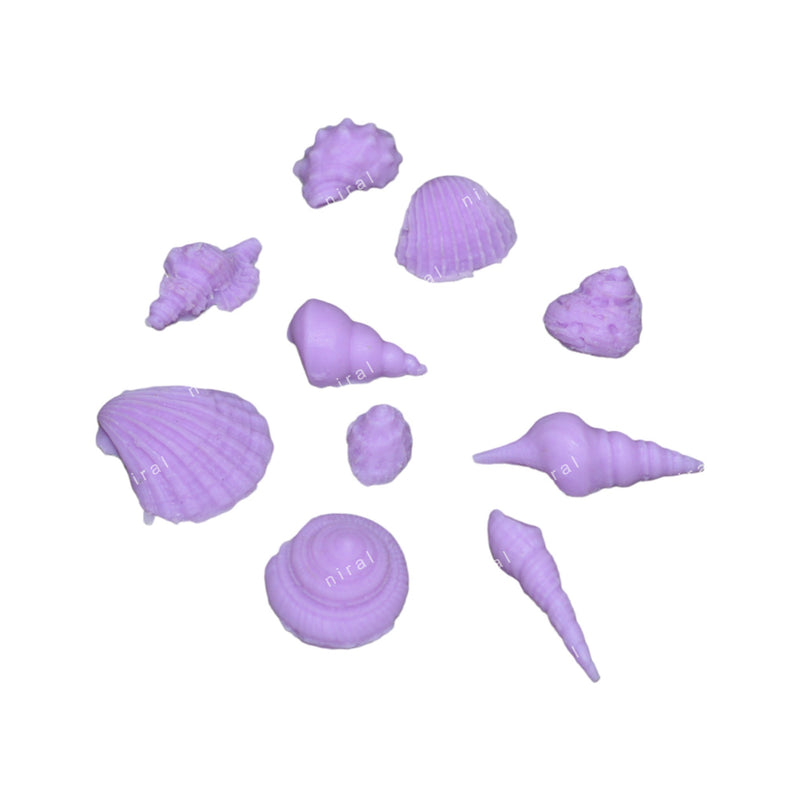 Silicone Seashells Mini 10 Cavity Candle Mould HCM21709, Niral Industries.