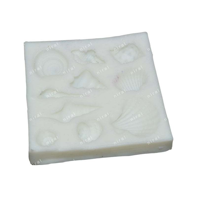 Silicone Seashells Mini 10 Cavity Candle Mould HCM21709, Niral Industries.
