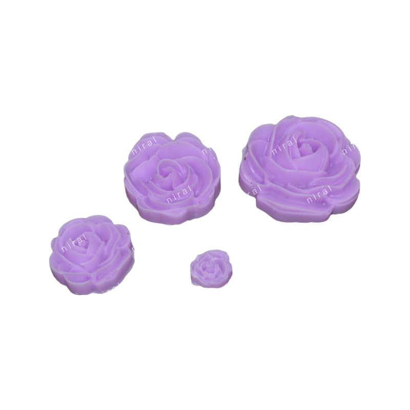 4 Cavity Silicone Rose Candle Mould HBY923, Niral Industries.