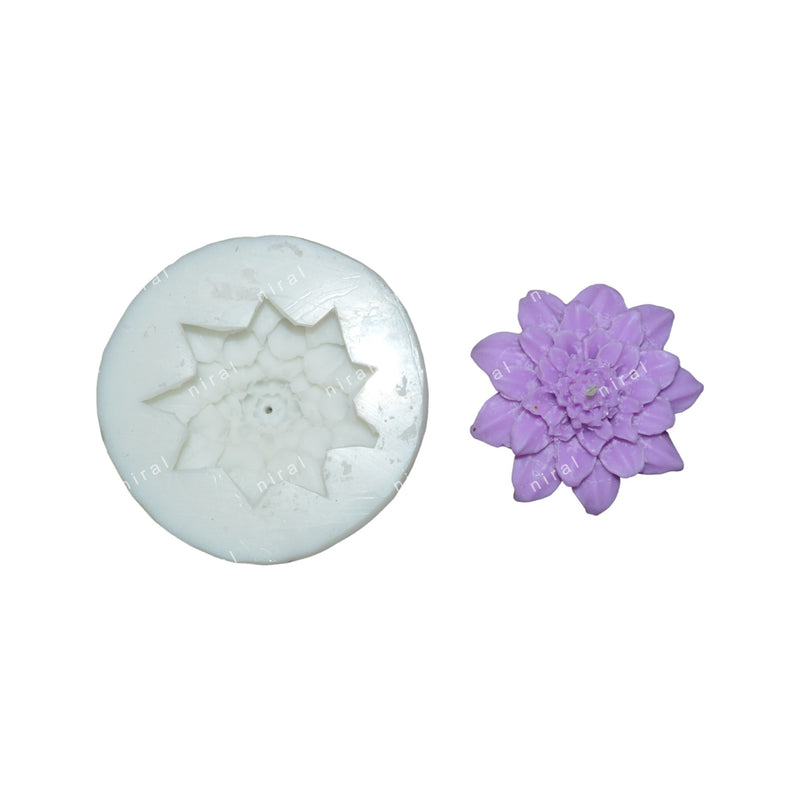Dahlia Flower Silicone Candle Mould HCM21727 Niral Industries