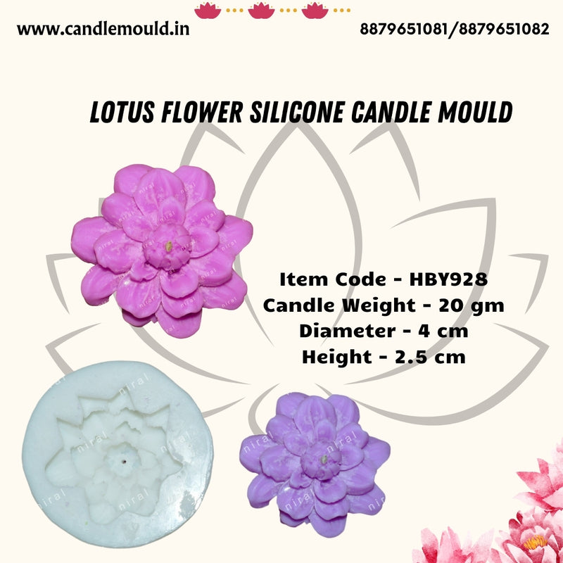Lotus Flower Silicone Candle Mould HCM21728, Niral Industries.