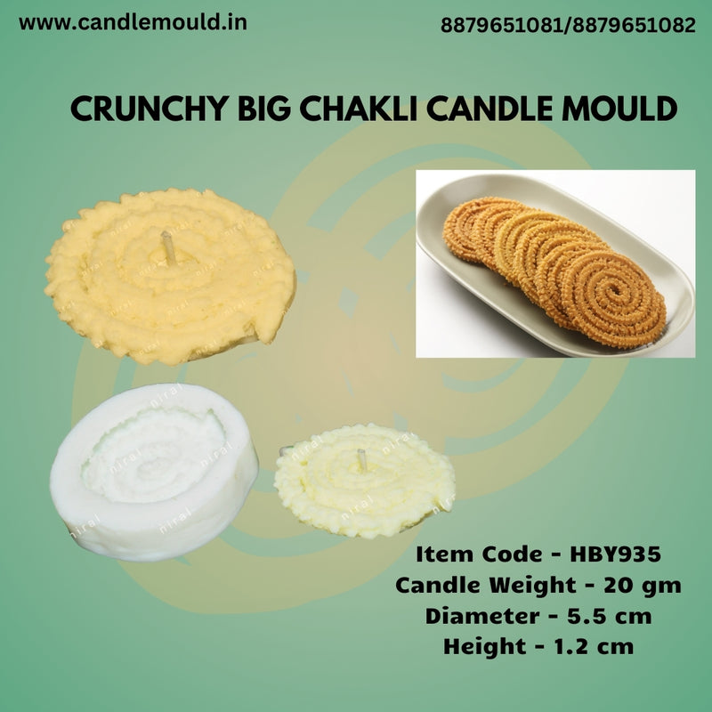 Crunchy Big Chakli Candle Mould HBY935, Niral Industries