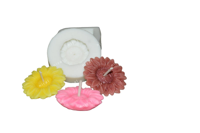 Floating Sunflower Silicone Candle Mould HBY942, Niral Industries.