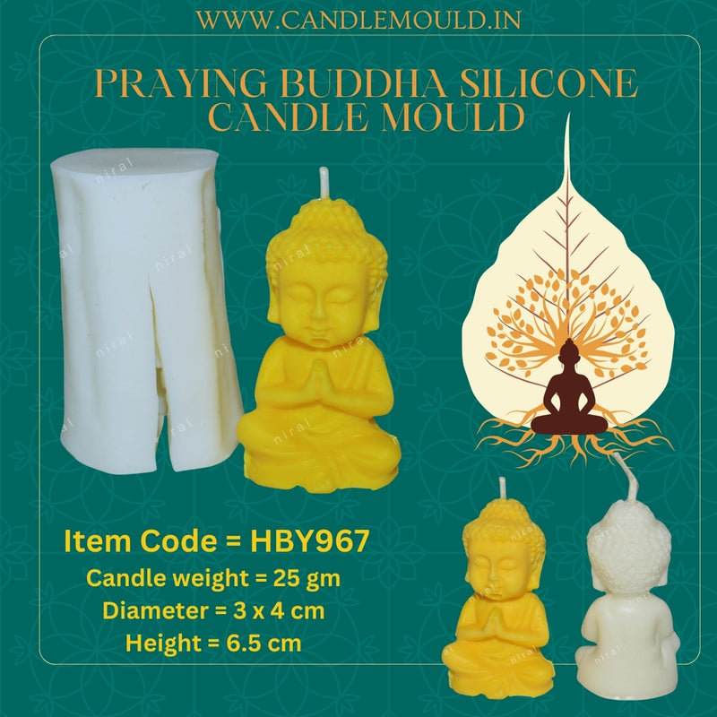 Praying Buddha Candle Mould HCM21145, Niral Industries.