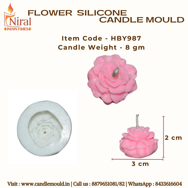 Flower Shaped Candle Mould, HBY987