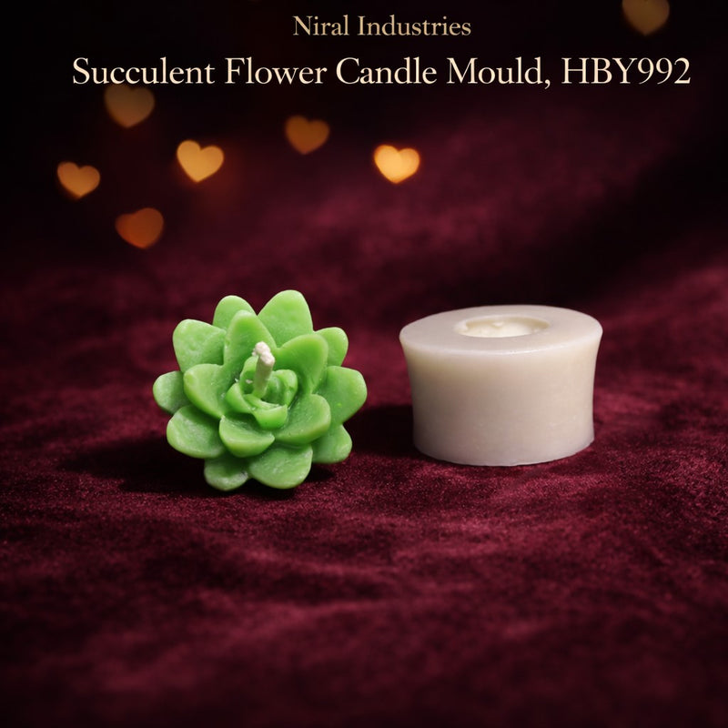 Succulent Flower Candle Mould, HBY992
