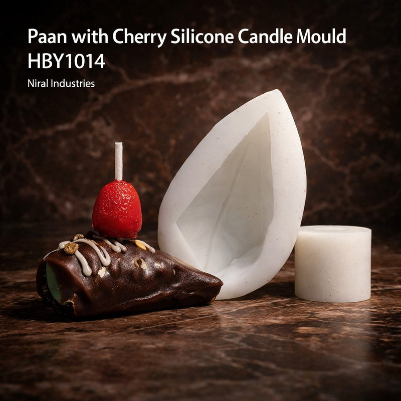 Paan with Cherry Silicone Candle Mould HCM21225, Niral Industries