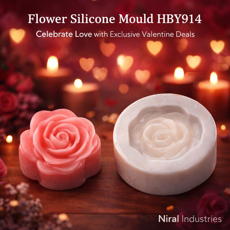 Flower Silicone Mould HBY914, Niral Industries.