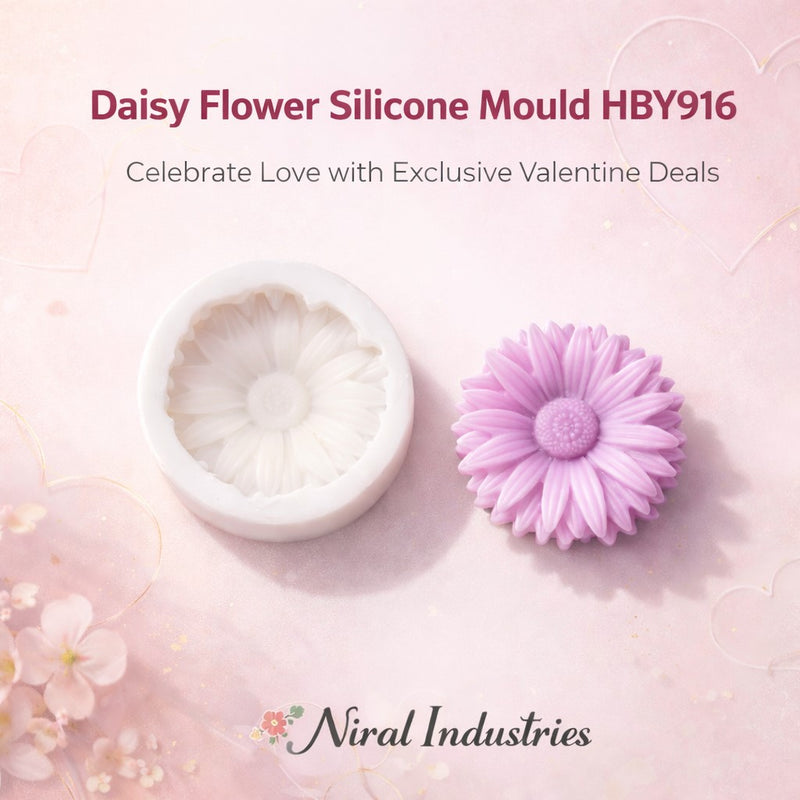 Daisy Flower Silicone Mould HBY916, Niral Industries.