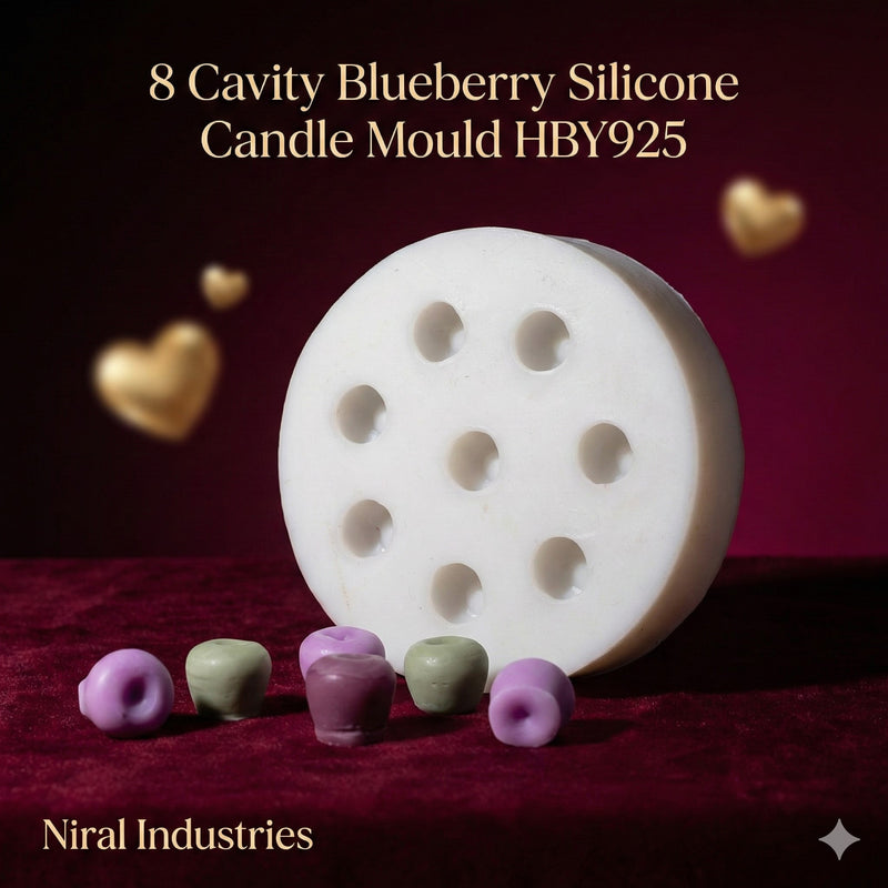 8 Cavity Blueberry Silicone Candle Mould HBY925, Niral Industries.