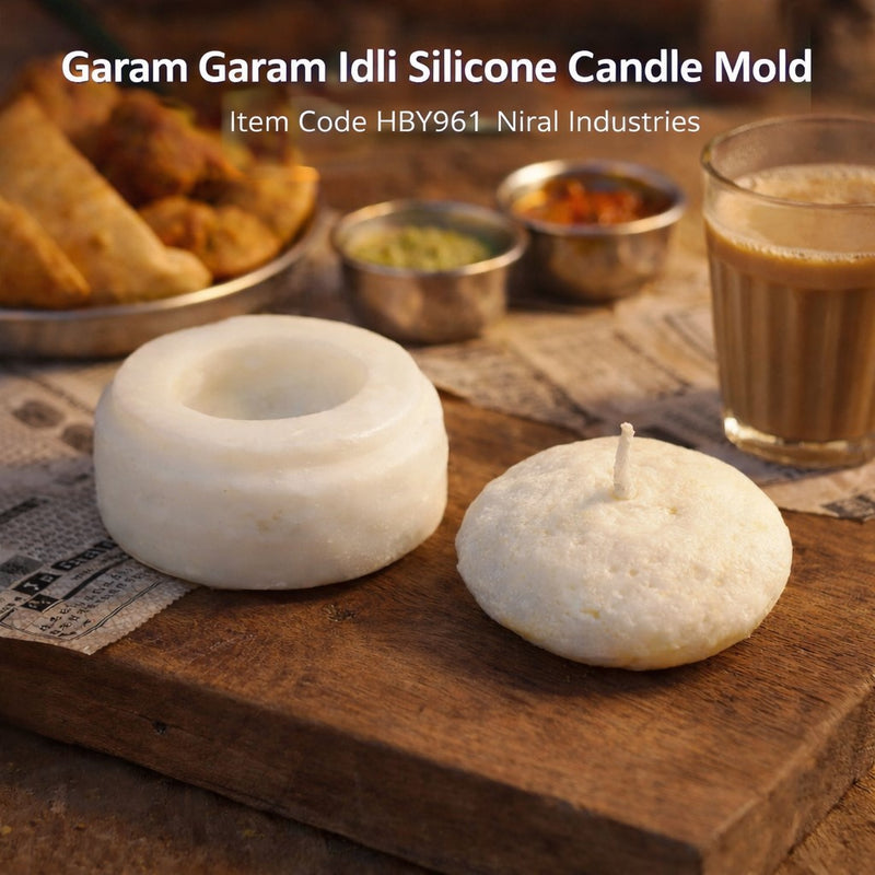 Garam Garam Idli Silicone Candle Mold HBY961, Niral Industries