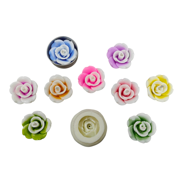 2 in 1 Rose Candle Mould, HBY158 - 5 Pcs Combo ₹250 (Just ₹50 Each!)