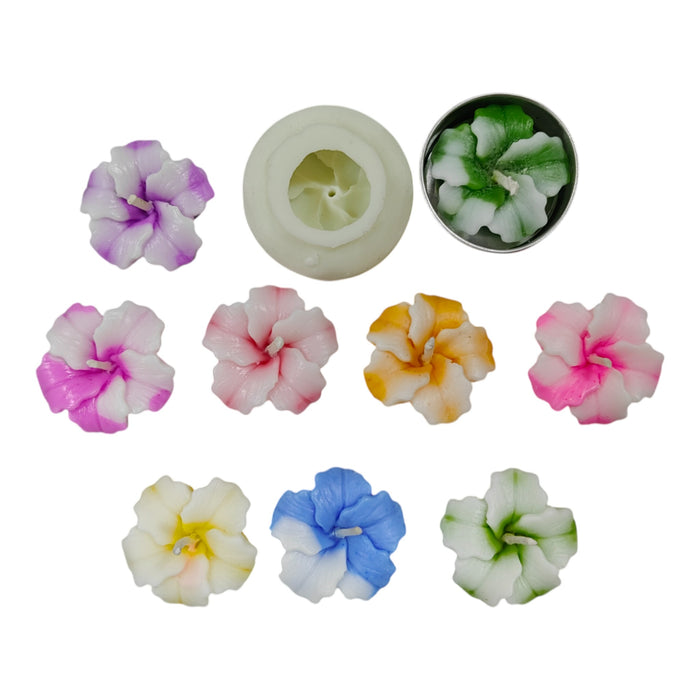 Periwinkle Flower Candle Mould, HBY183 - 5 Pcs Combo ₹250 (Just ₹50 Each!)