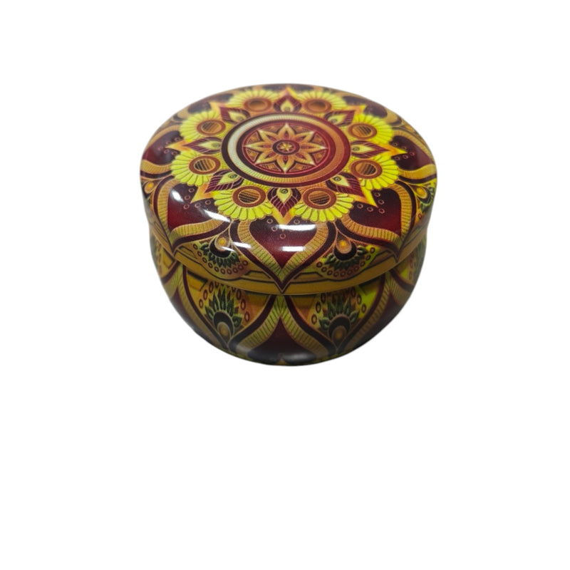 Tin Container  floral Mandala 50 ML CD13618