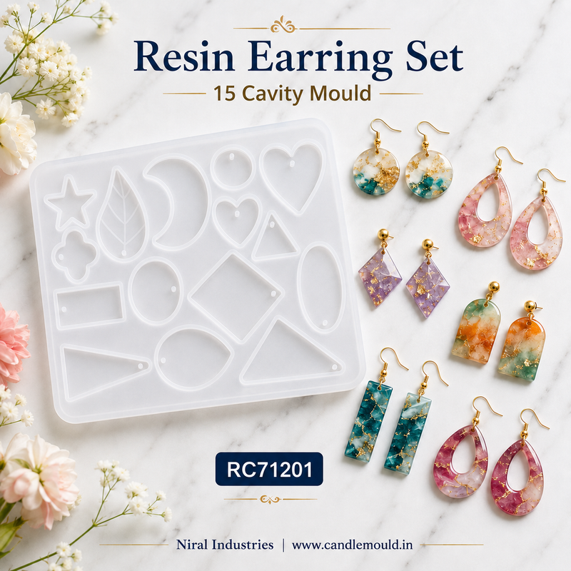 Resin Earring Set 8 Cavity Mould - RC71202 Niral industries