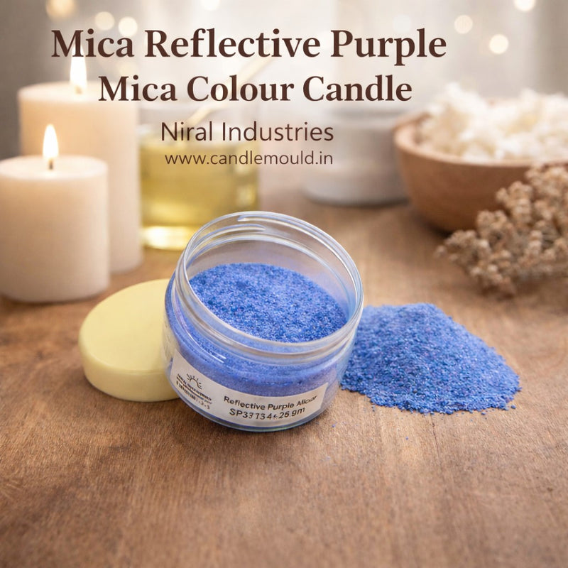 Reflective Purple Mica Candle Colour Niral Industries.
