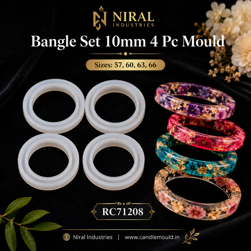 Bangle Set 10mm set of 4 Mould - RC71208 Niral industries