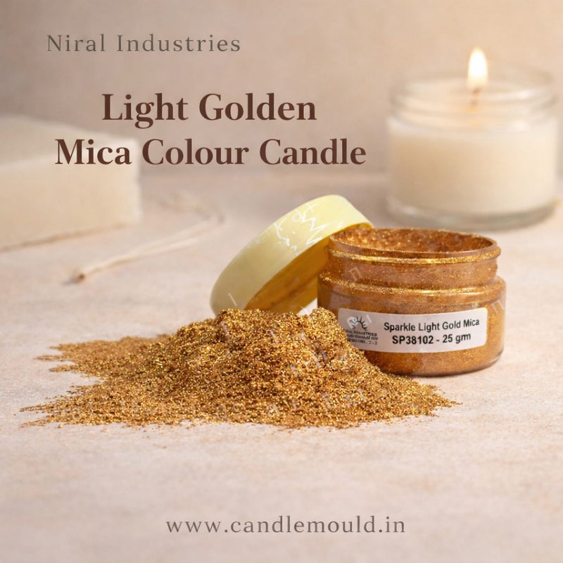 Light Golden Mica Colour Candle, Soap, Resin Craft Niral Industries.