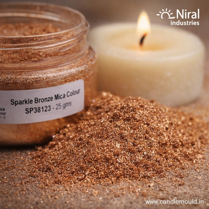Sparkle Bronze Mica Candle Colour Niral Industries.