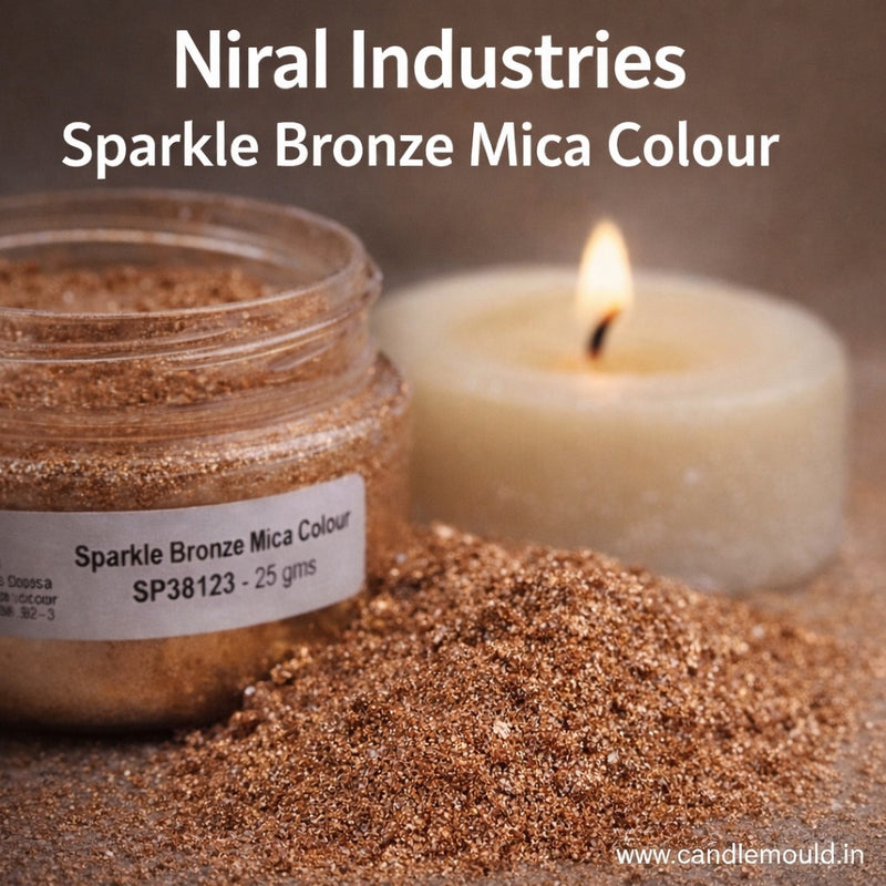 Sparkle Bronze Mica Candle Colour Niral Industries.