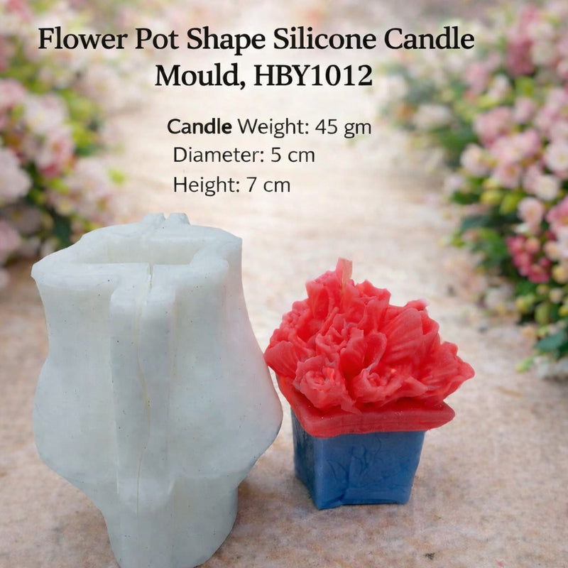 Flower Pot Shape Silicone Candle Mould, HCM22521 Niral Industries