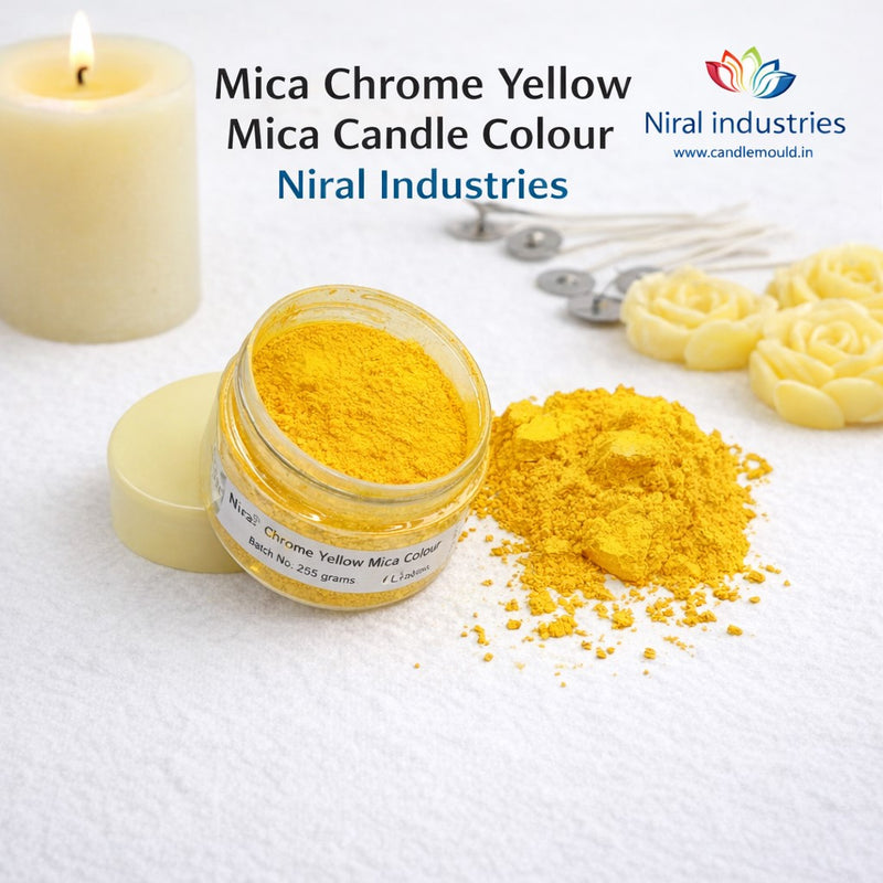 Chrome Yellow Mica Colour, Candle, Soap, Resin Craft Niral Industries.