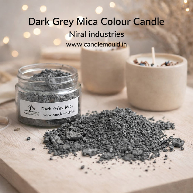 Dark Grey Mica Colour Candle, Soap, Resin Craft Niral Industries