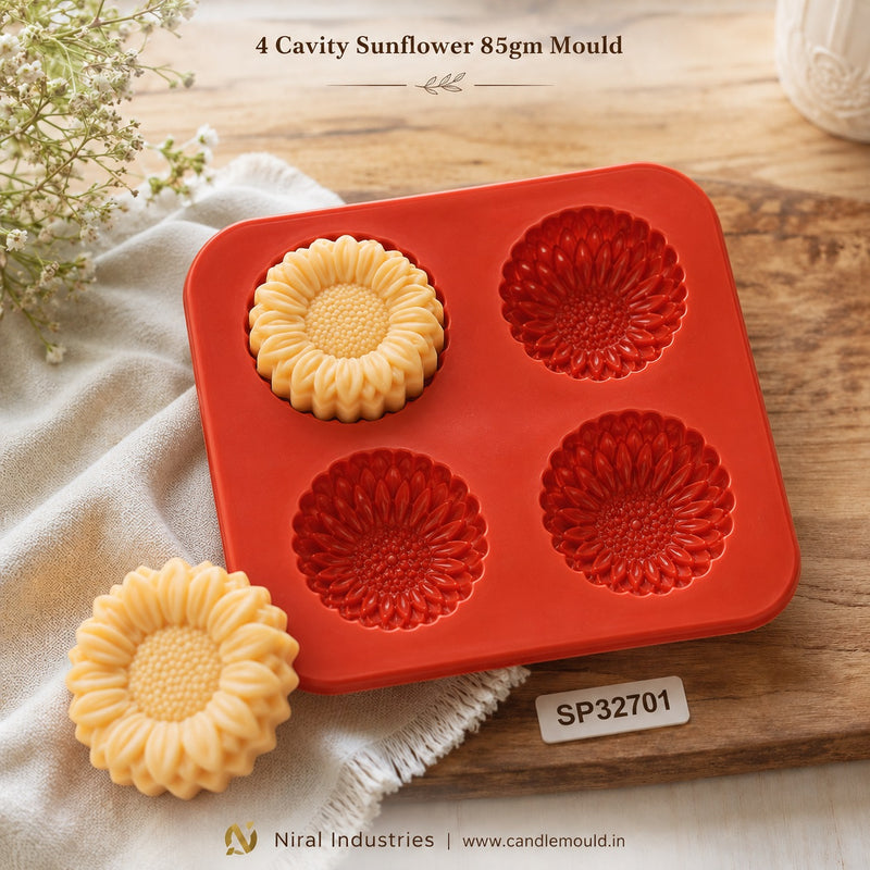 4 Cavity Sunflower 85gm Mould (85gm) -SP32701