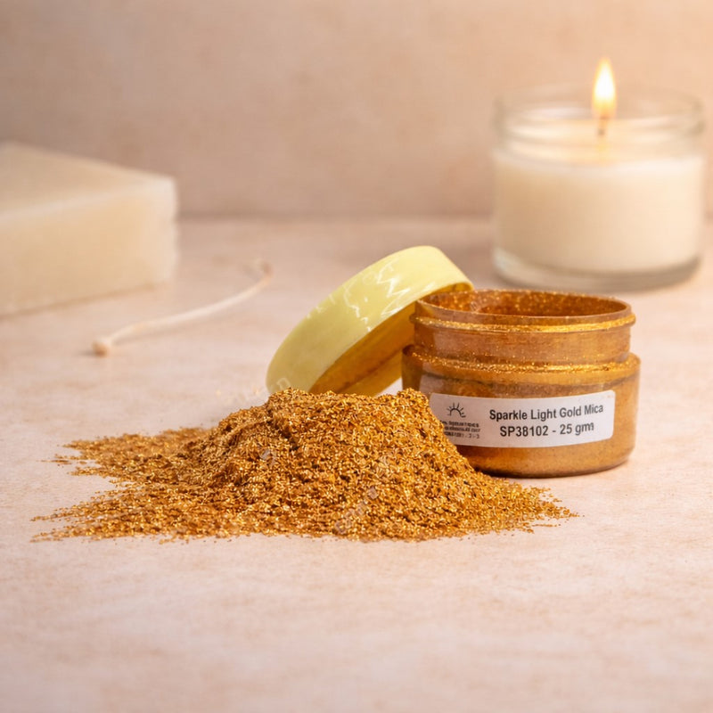 Light Golden Mica Colour Candle, Soap, Resin Craft Niral Industries.