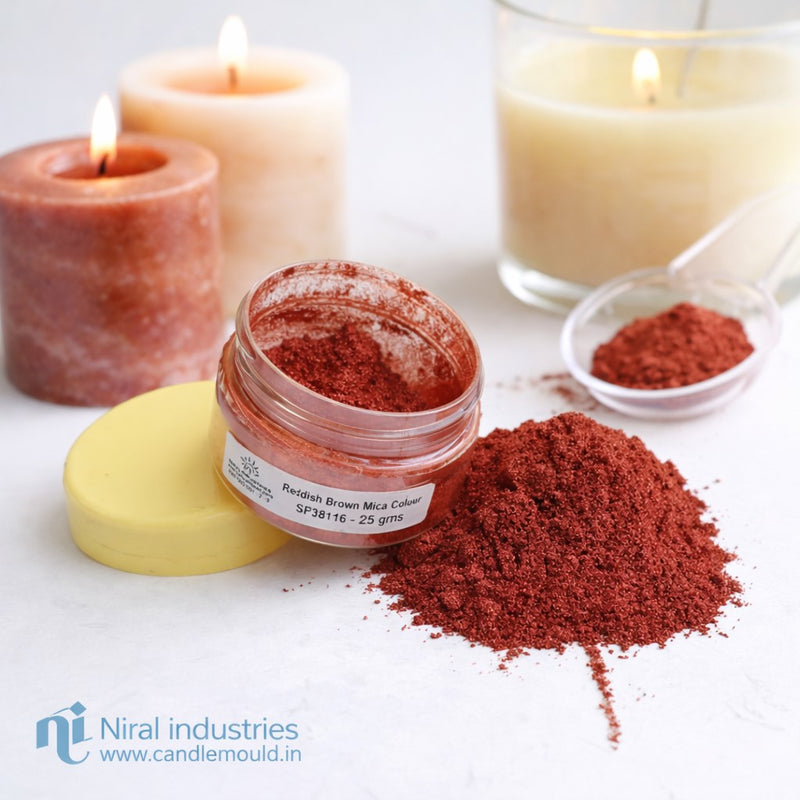 Reddish Brown Mica Colour Candle, Soap, Resin Craft Niral Industries