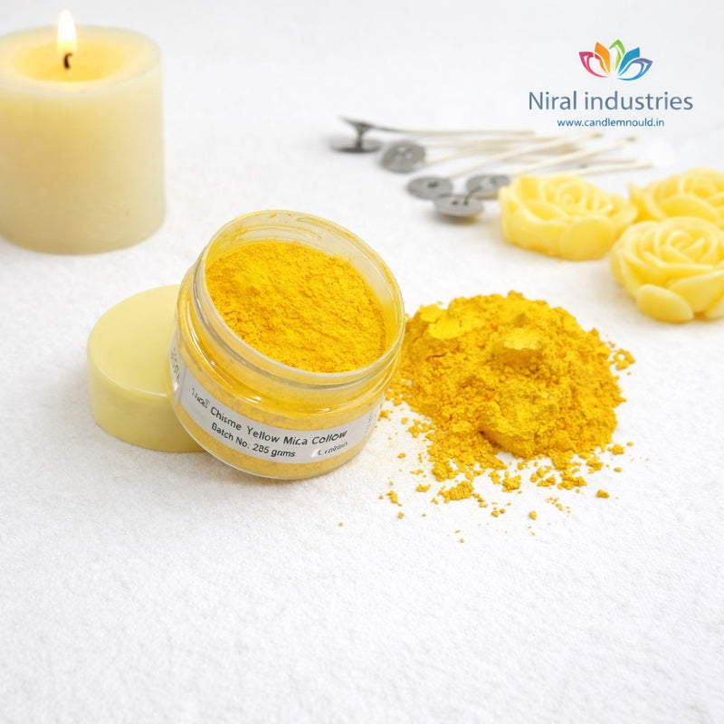 Chrome Yellow Mica Colour, Candle, Soap, Resin Craft Niral Industries.