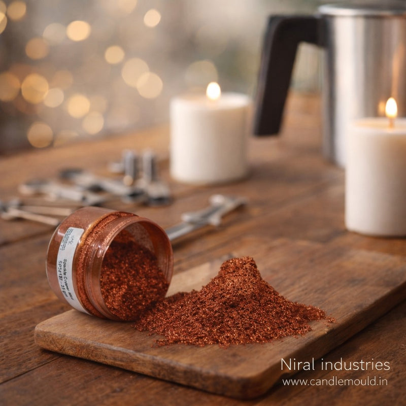 Sparkle Copper Mica Colour Candle, Soap, Resin Craft Niral Industries