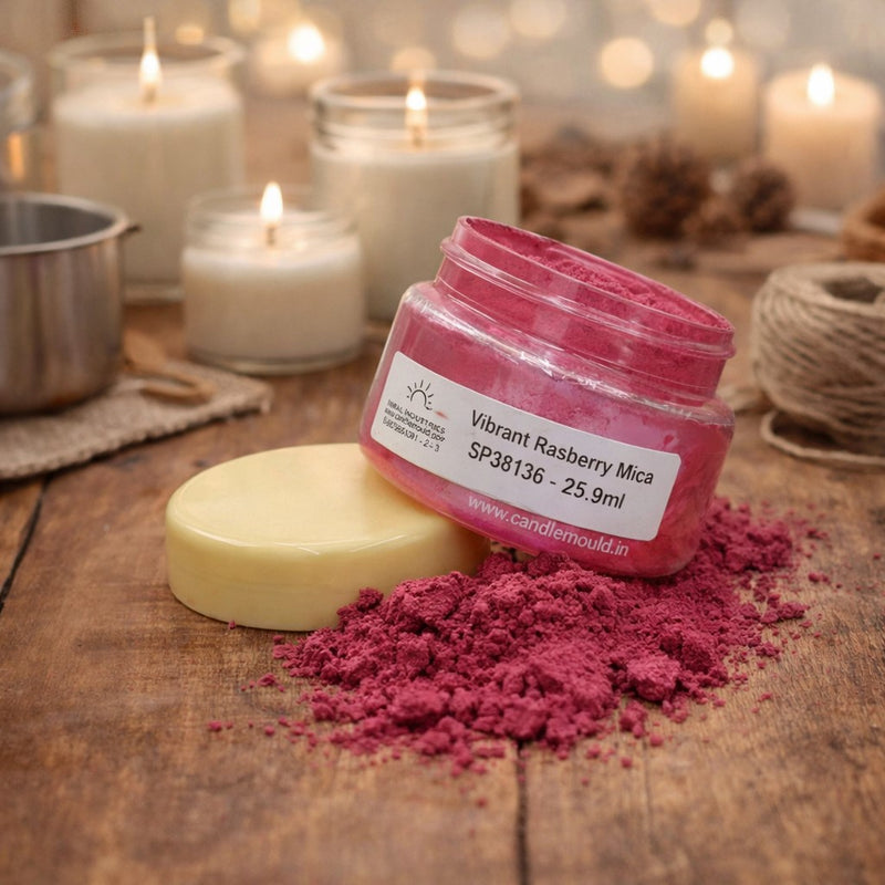 Vibrant Raspberry Mica Colour Candle, Soap, Resin Craft Niral Industries.