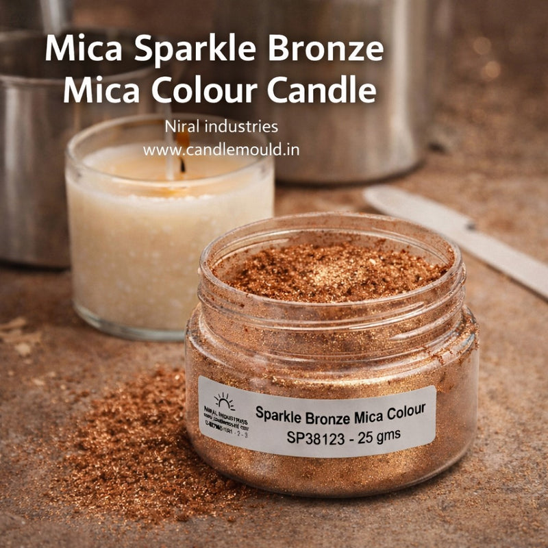 Sparkle Bronze Mica Candle Colour Niral Industries.