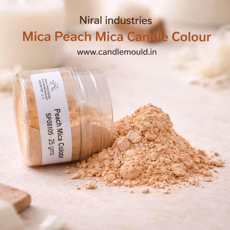 Peach Mica Colour, Candle, Soap, Reasing Craft Niral Industries