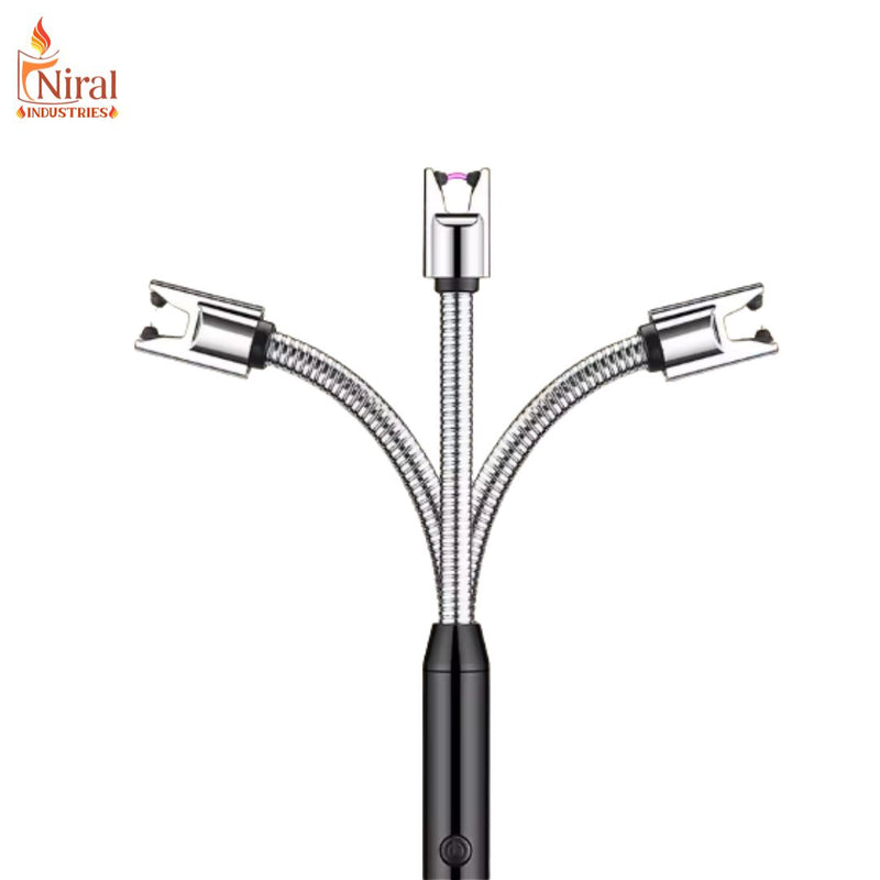 Electric Candle Lighter USB Rechargeable with 360° Bendable Neck – Safe & Windproof