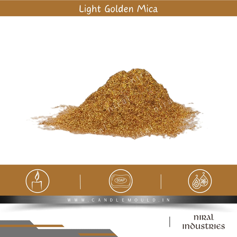 Light Golden Mica Colour Candle, Soap, Resin Craft Niral Industries.