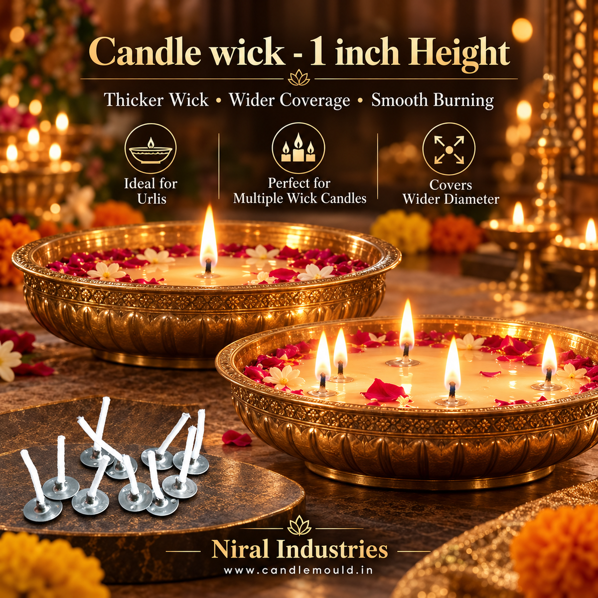 Wick for Urli - 1 Inch | Niral Industries