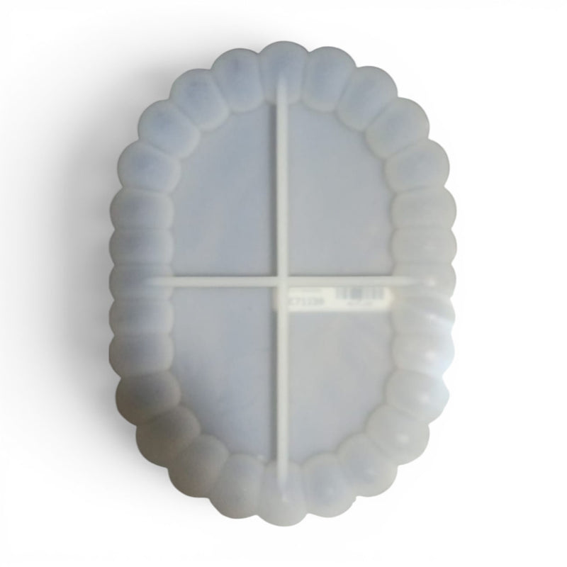 Oval Bubble Border Resin Tray Mould RC71139 Niral Industries