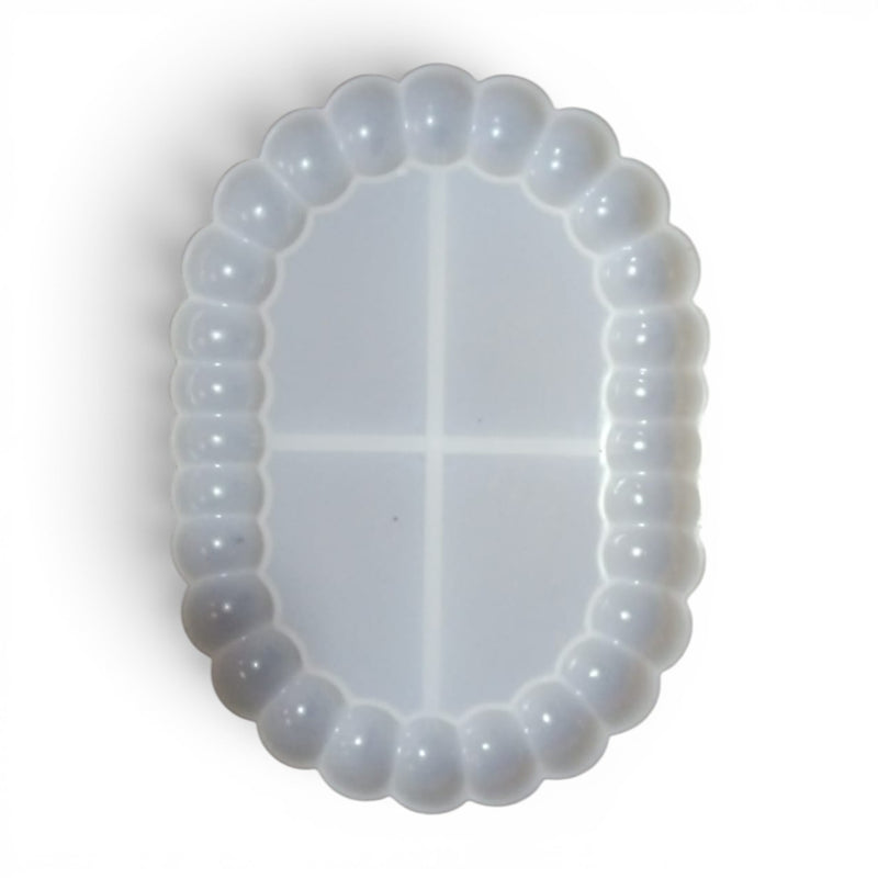 Oval Bubble Border Resin Tray Mould RC71139 Niral Industries