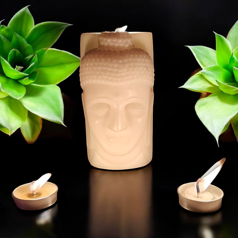 Buddha Face Designer Pillar Candle Mould Small HBY428, Niral Industries.