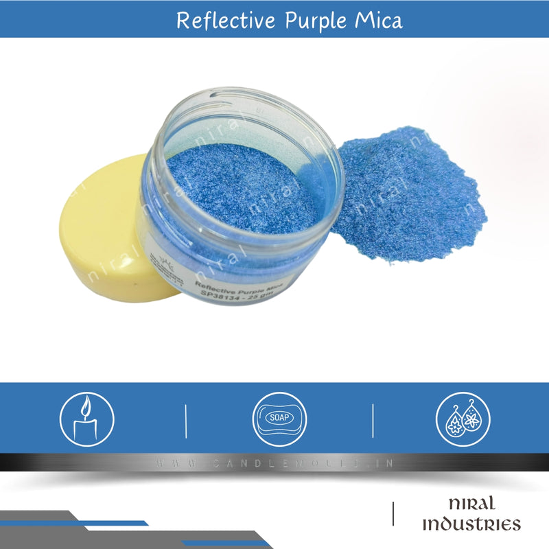 Reflective Purple Mica Candle Colour Niral Industries.