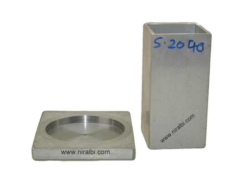 Niral's Geometry Aluminum Square Dia 2 inch - Ht 4 inch