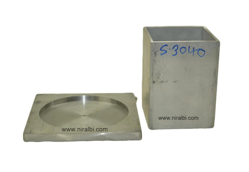 Niral's Geometry Aluminum Square Dia 3 inch - Ht 4 inch