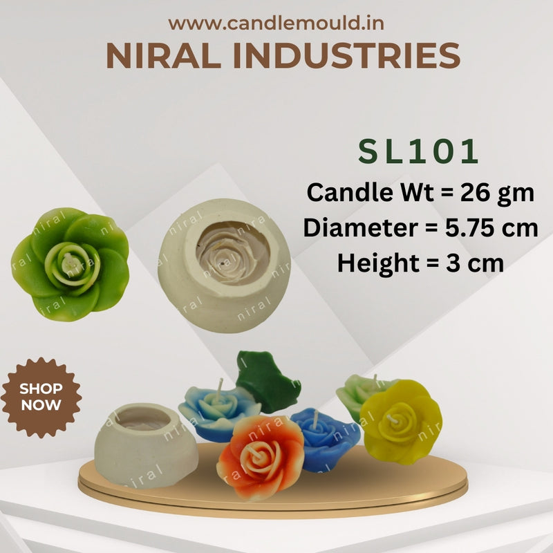 Rosy Radiance Silicone Candle Mold SCM22124, Niral Industries